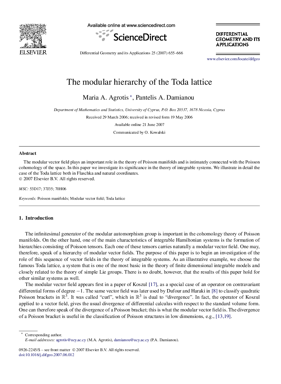 The modular hierarchy of the Toda lattice