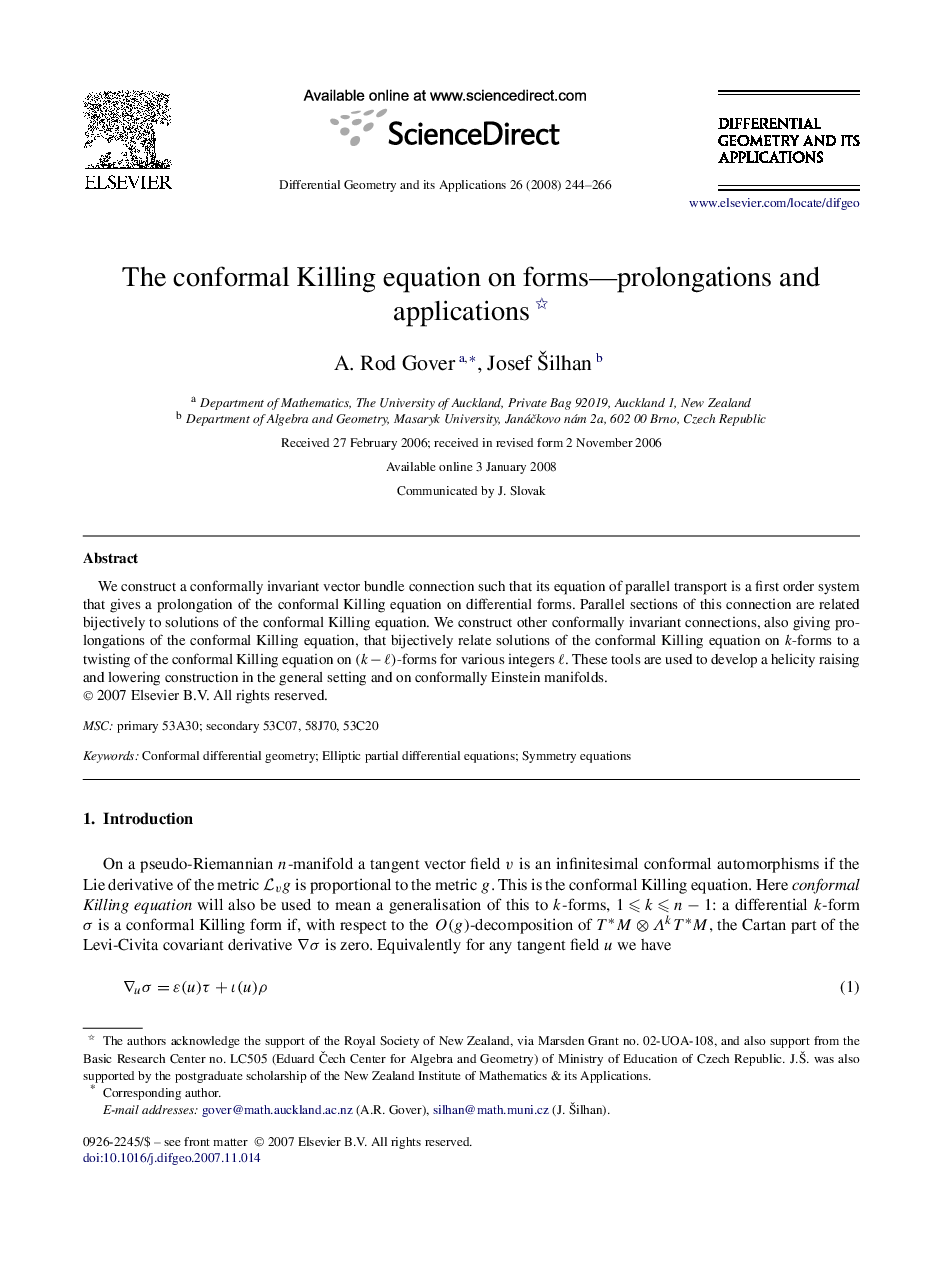 The conformal Killing equation on forms—prolongations and applications 