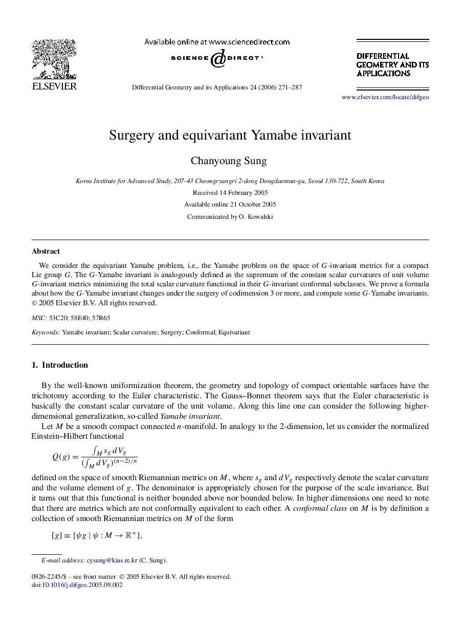 Surgery and equivariant Yamabe invariant