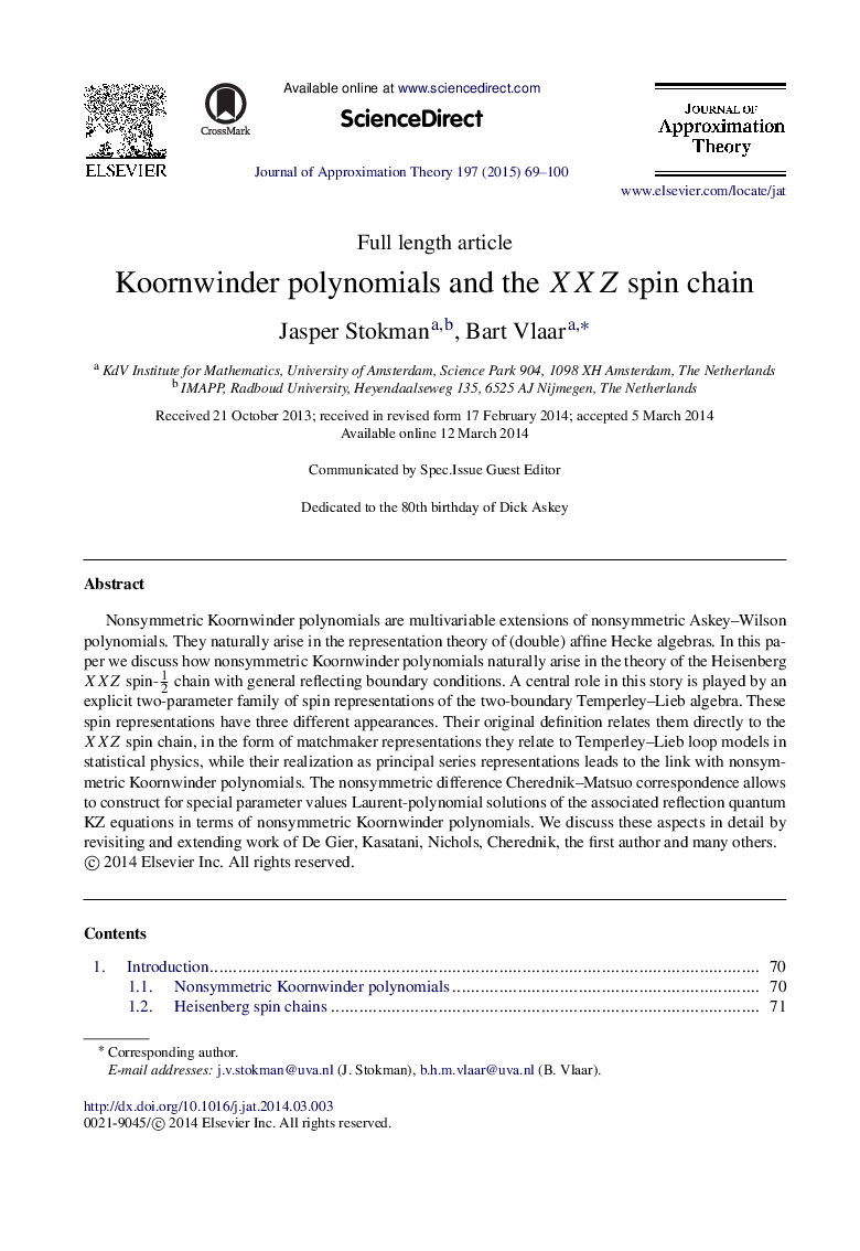 Koornwinder polynomials and the XXZXXZ spin chain