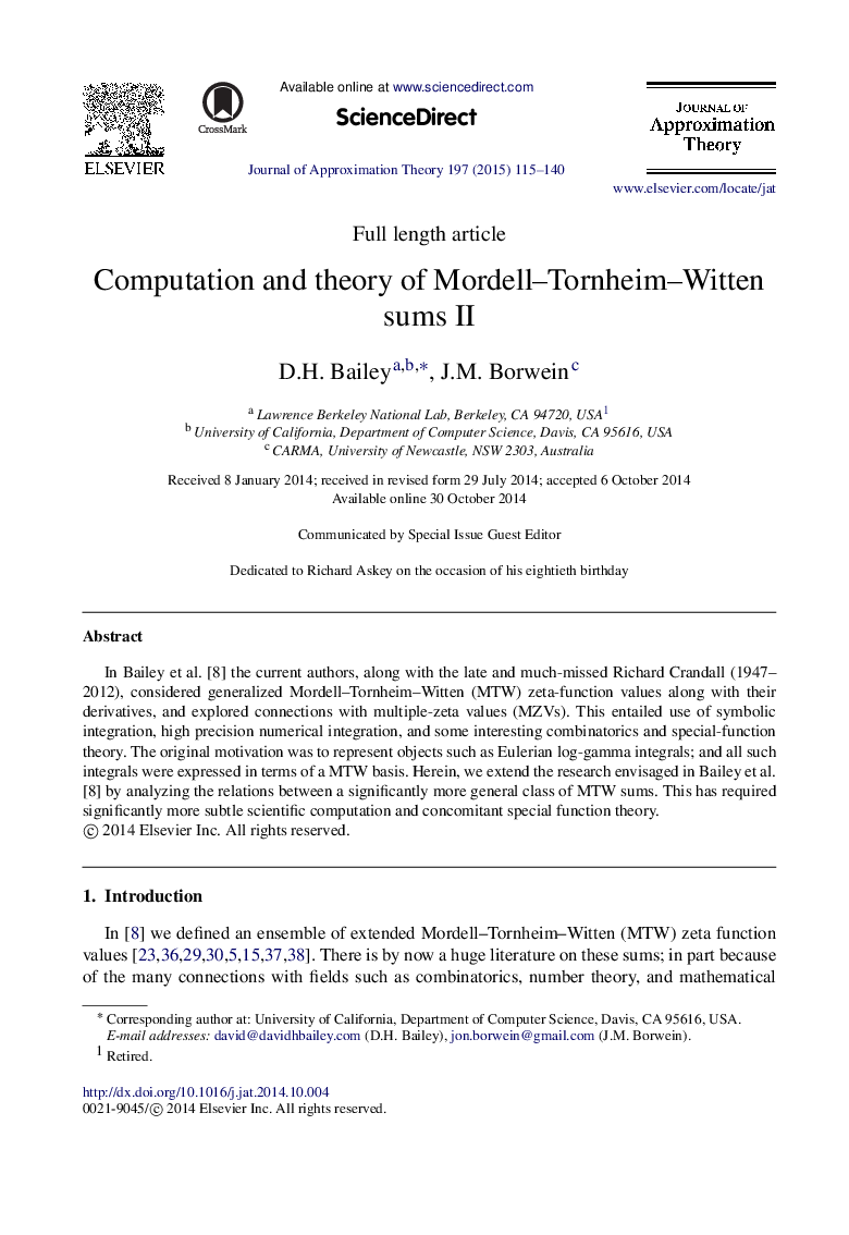 Computation and theory of Mordell–Tornheim–Witten sums II