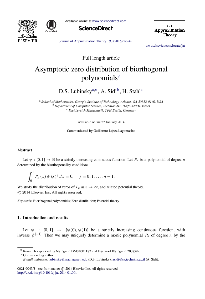 Asymptotic zero distribution of biorthogonal polynomials 