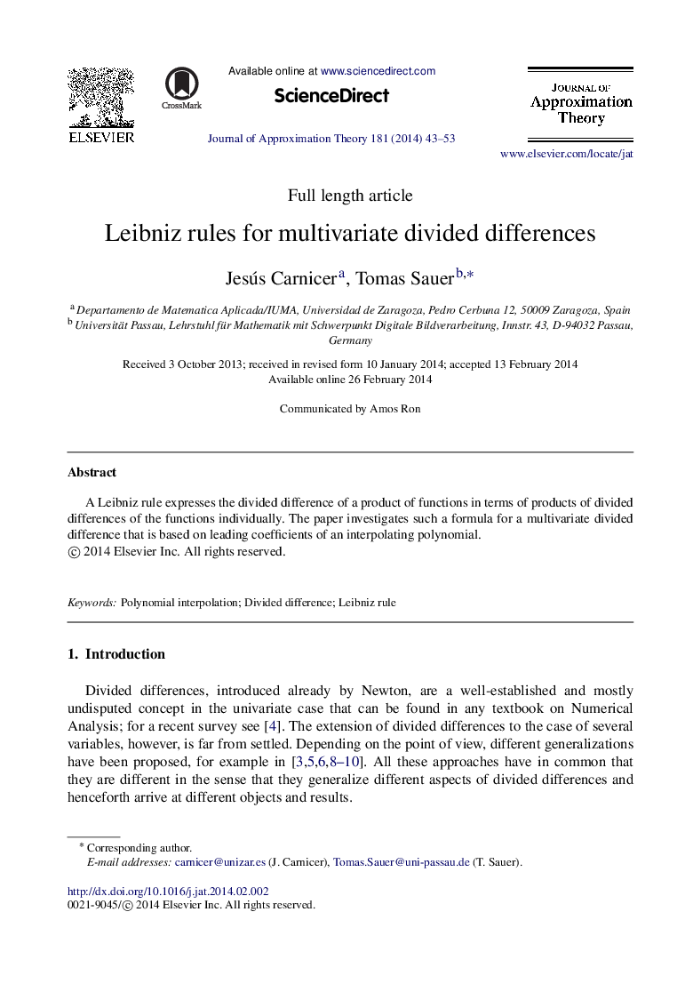 لایبنیتس قوانین برای تفاوت های چند متغیره تقسیم شده است 