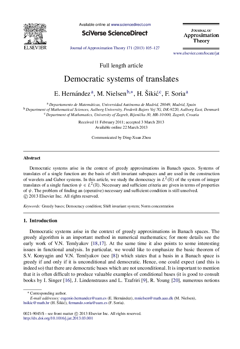 Democratic systems of translates
