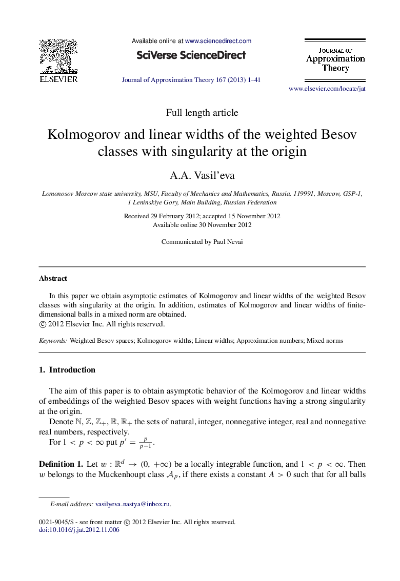 Kolmogorov and linear widths of the weighted Besov classes with singularity at the origin