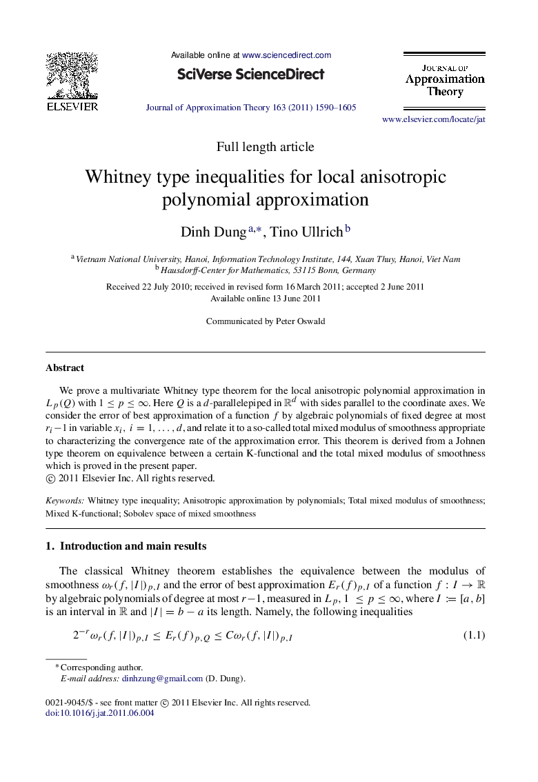 Whitney type inequalities for local anisotropic polynomial approximation