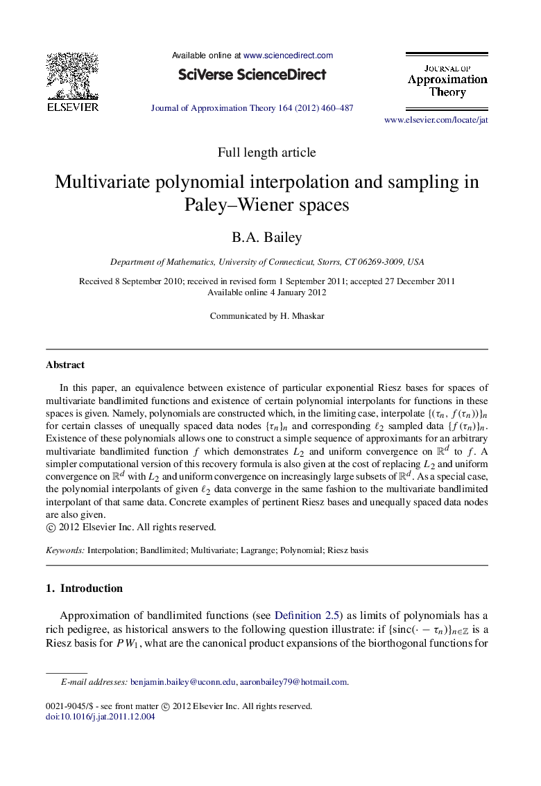 Multivariate polynomial interpolation and sampling in Paley–Wiener spaces