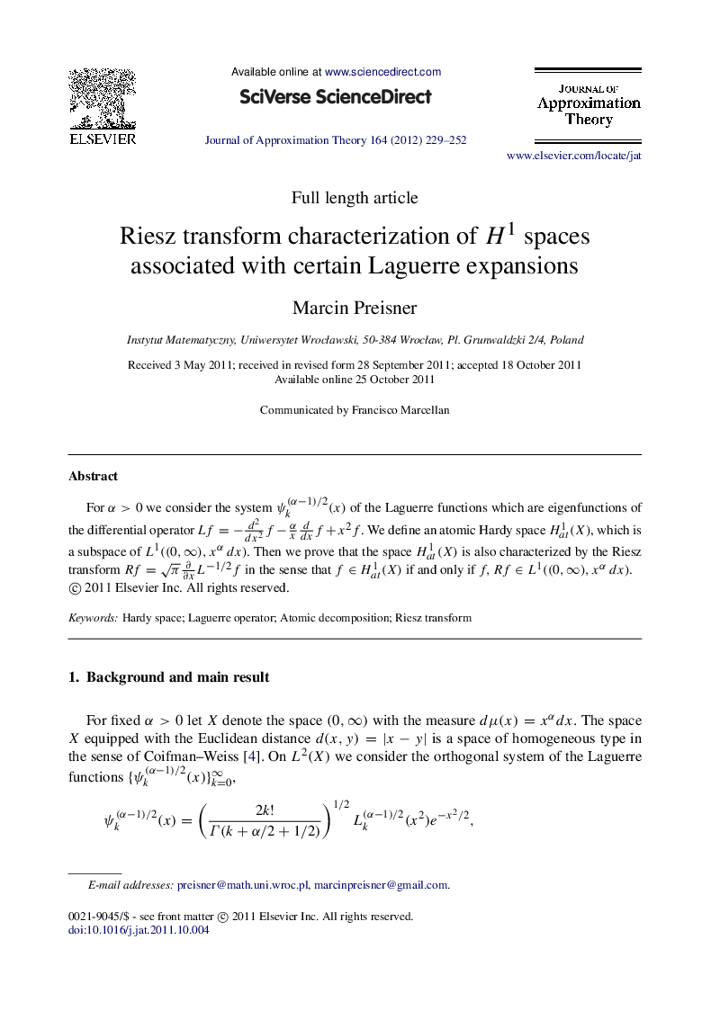 Riesz transform characterization of H1 spaces associated with certain Laguerre expansions