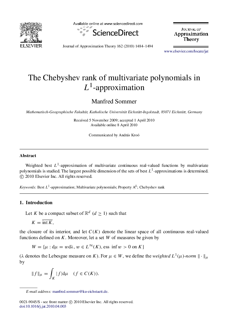 The Chebyshev rank of multivariate polynomials in L1L1-approximation