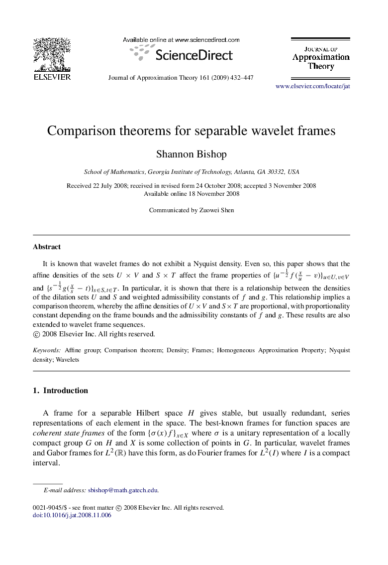 Comparison theorems for separable wavelet frames