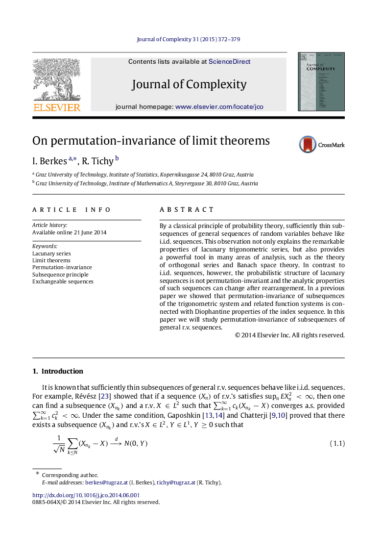 On permutation-invariance of limit theorems