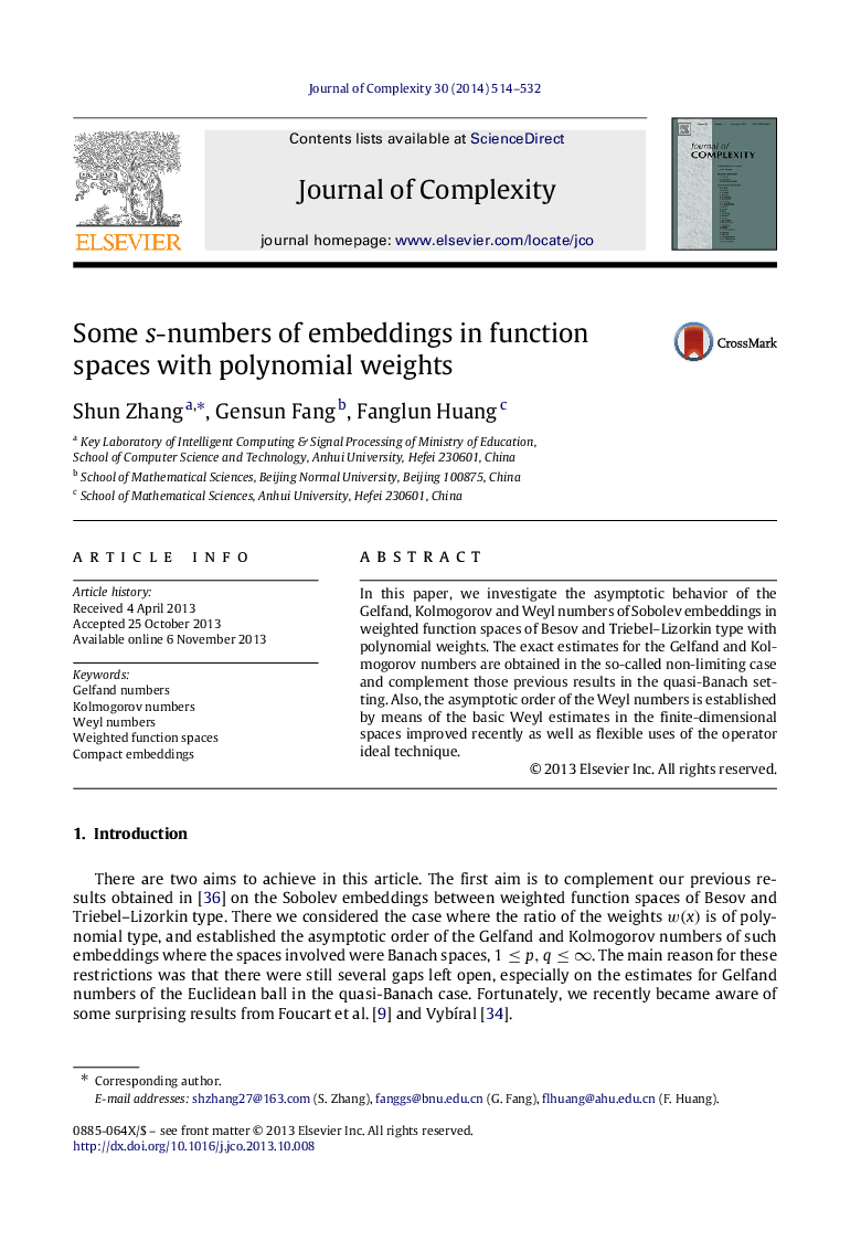 Some ss-numbers of embeddings in function spaces with polynomial weights