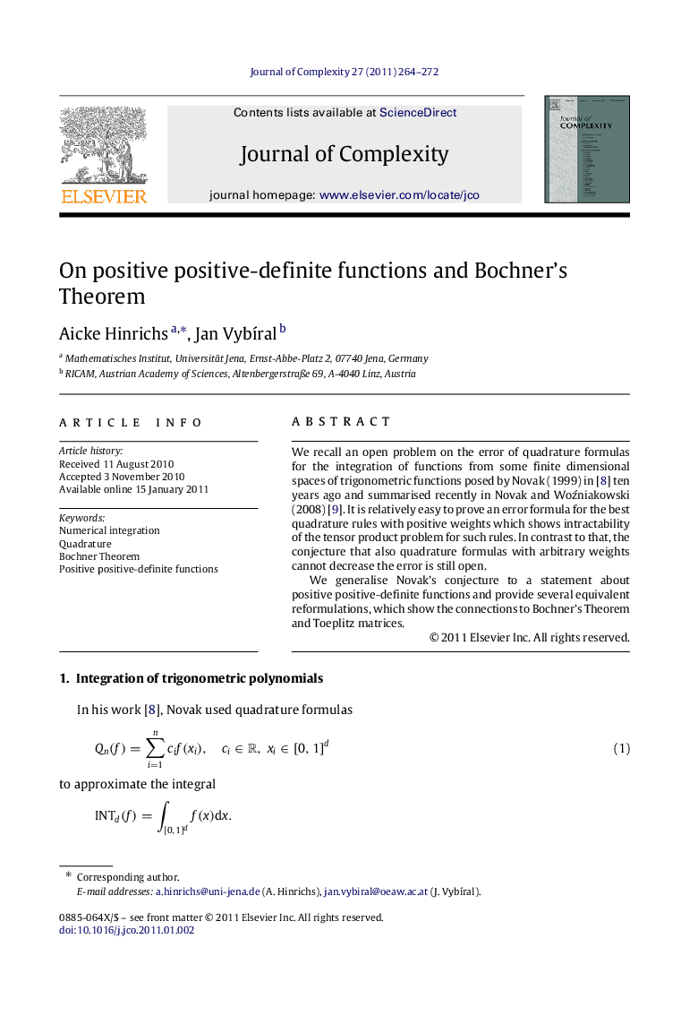 On positive positive-definite functions and Bochner’s Theorem