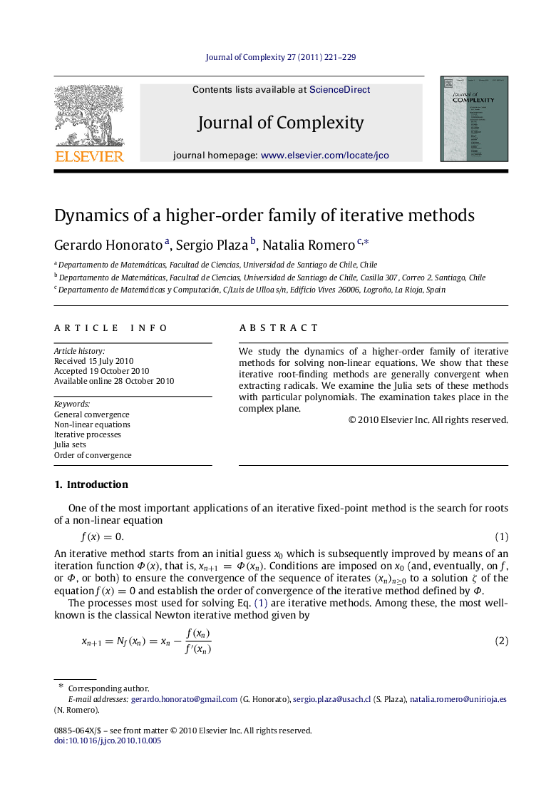 Dynamics of a higher-order family of iterative methods