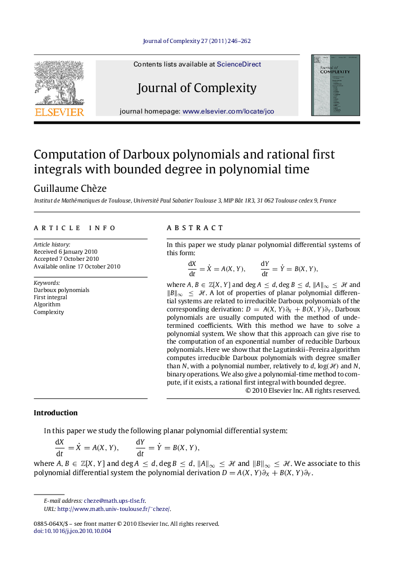 Computation of Darboux polynomials and rational first integrals with bounded degree in polynomial time