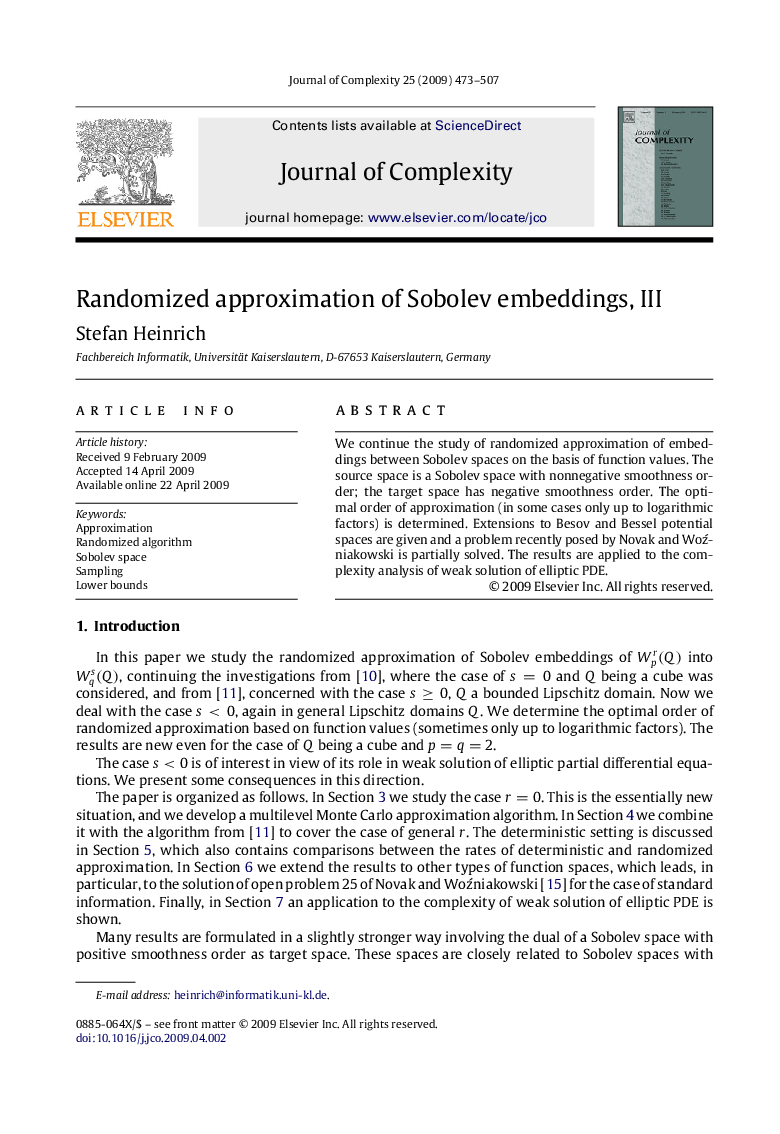 Randomized approximation of Sobolev embeddings, III