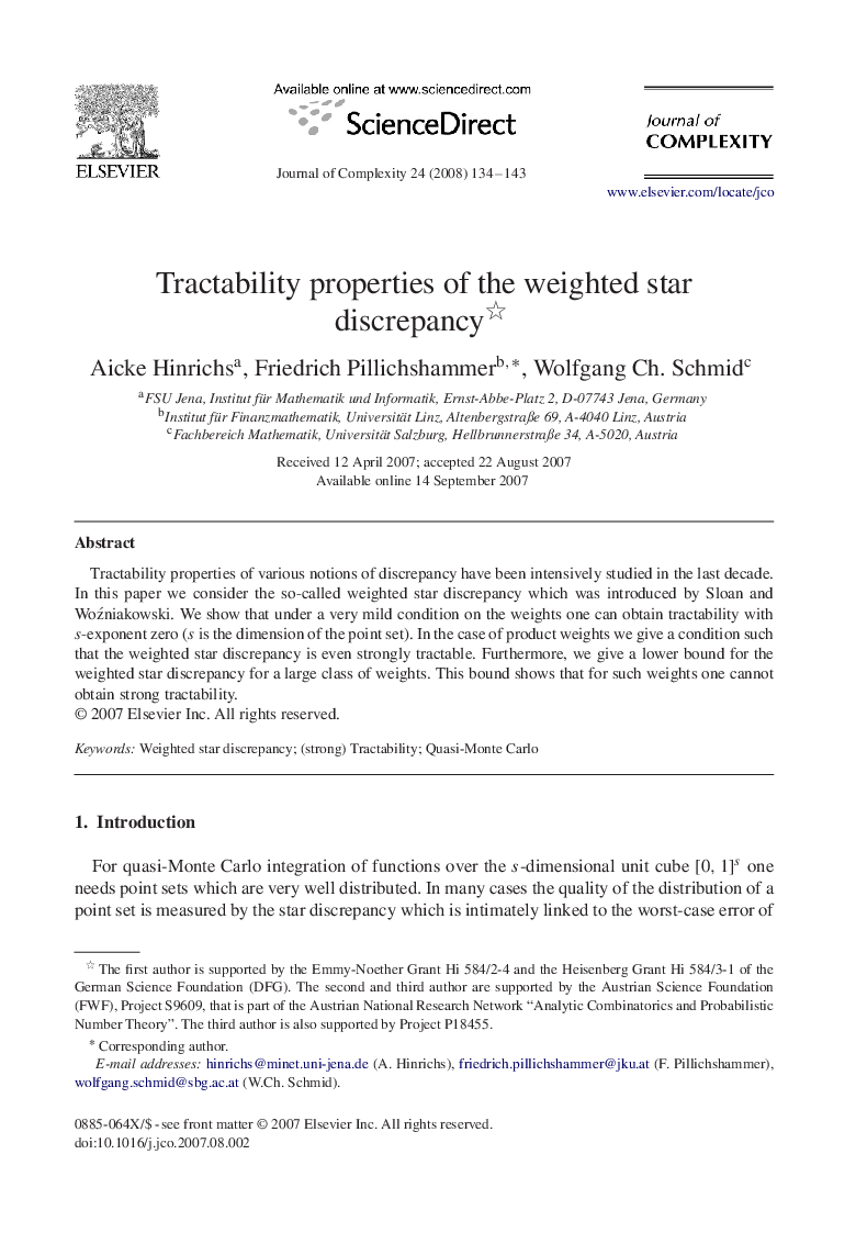 Tractability properties of the weighted star discrepancy 