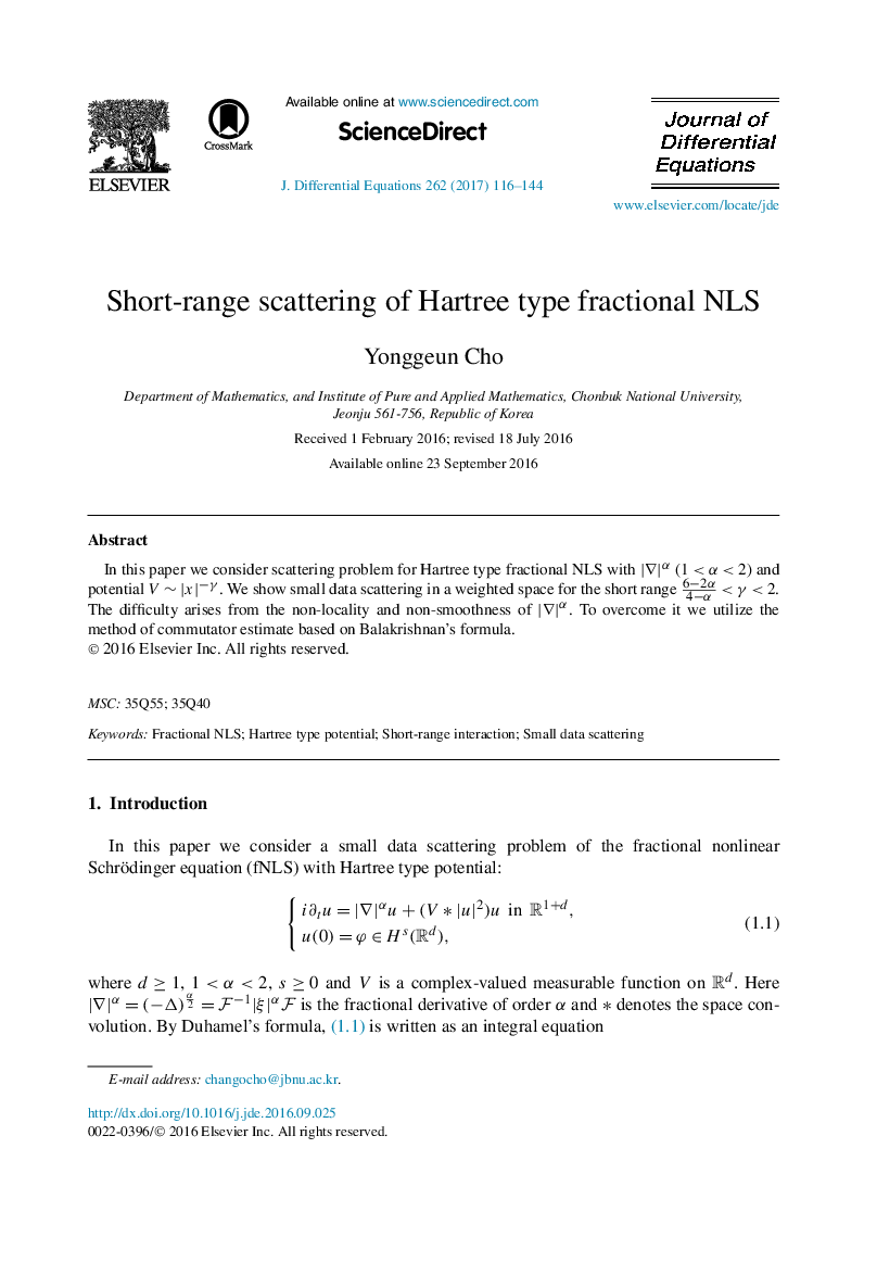 Short-range scattering of Hartree type fractional NLS