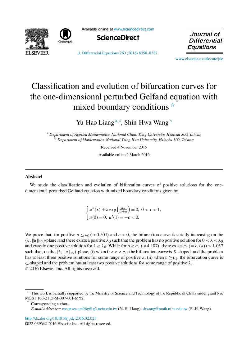 Classification and evolution of bifurcation curves for the one-dimensional perturbed Gelfand equation with mixed boundary conditions 