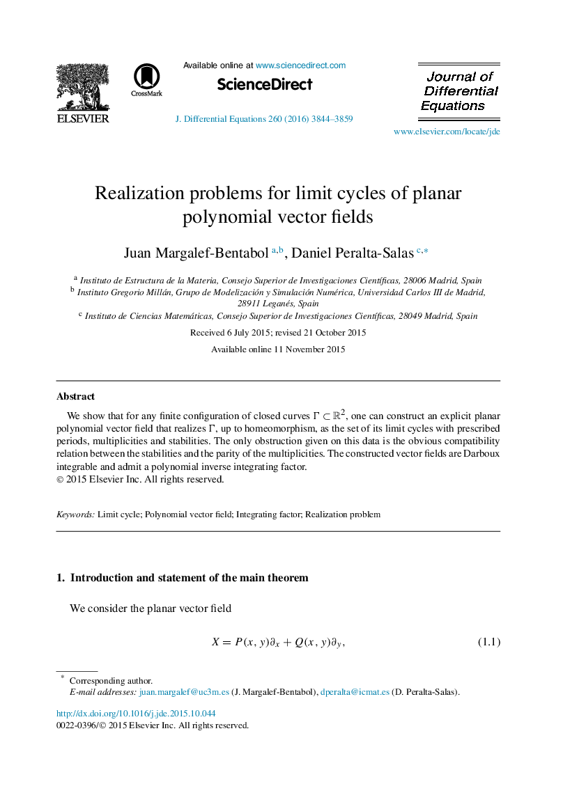 Realization problems for limit cycles of planar polynomial vector fields