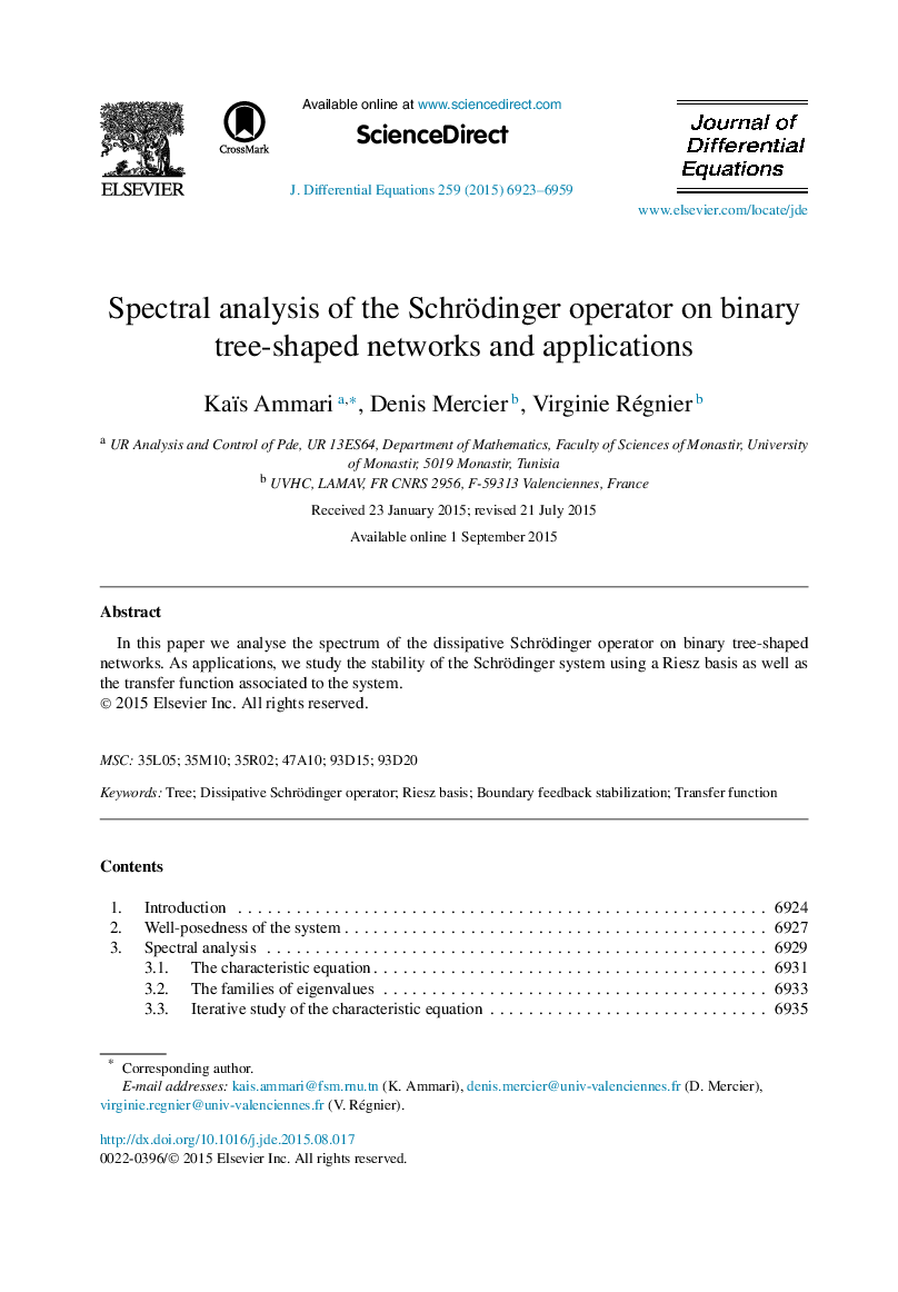 Spectral analysis of the Schrödinger operator on binary tree-shaped networks and applications