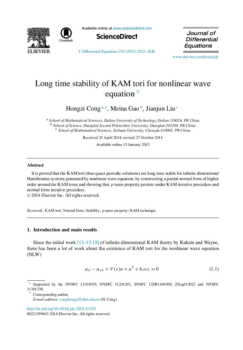 Long time stability of KAM tori for nonlinear wave equation 
