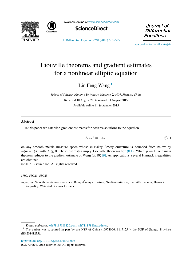 Liouville theorems and gradient estimates for a nonlinear elliptic equation