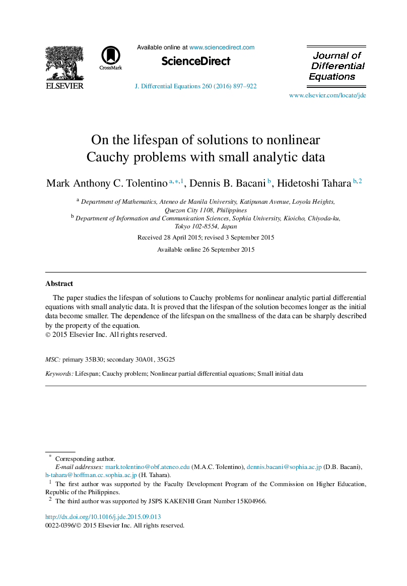 On the lifespan of solutions to nonlinear Cauchy problems with small analytic data