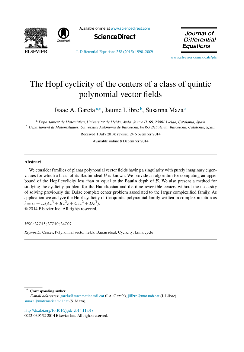 The Hopf cyclicity of the centers of a class of quintic polynomial vector fields
