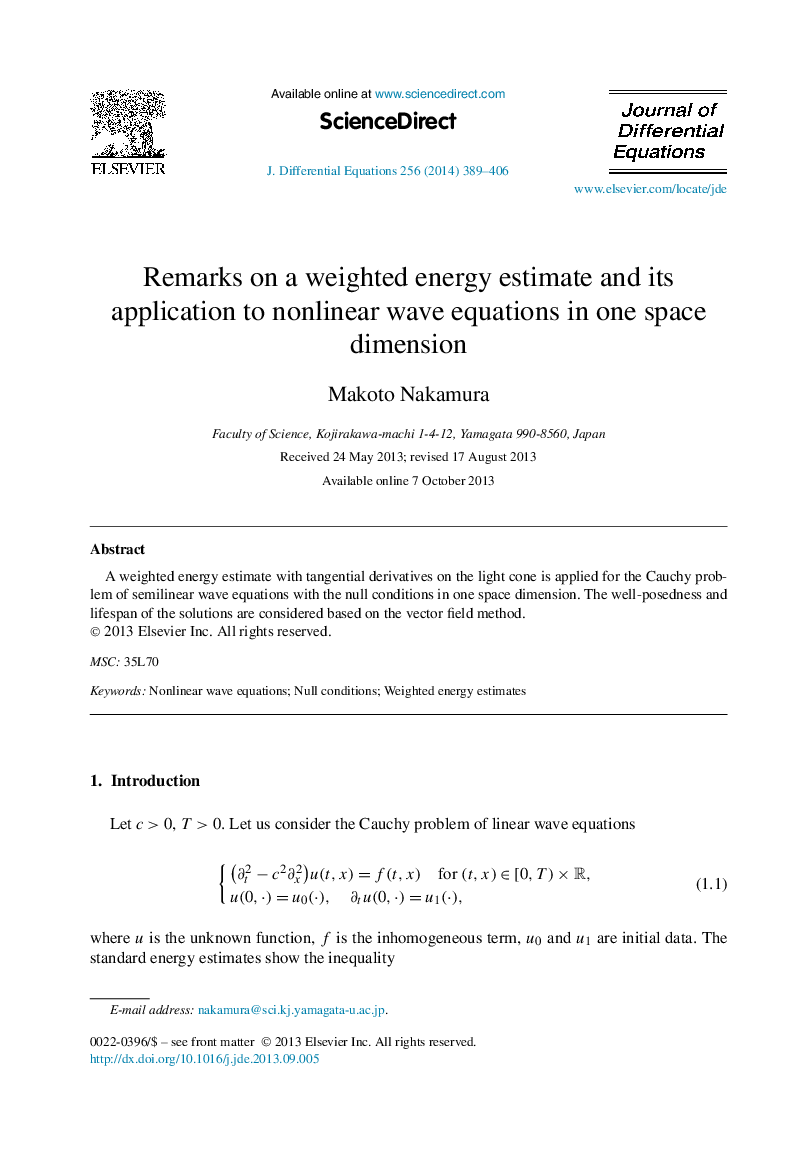 Remarks on a weighted energy estimate and its application to nonlinear wave equations in one space dimension