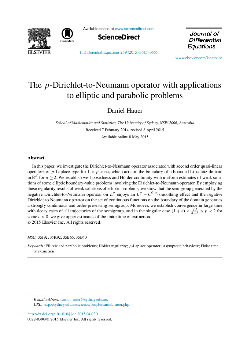 The p-Dirichlet-to-Neumann operator with applications to elliptic and parabolic problems