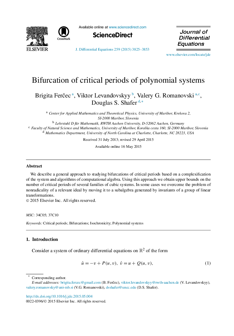 Bifurcation of critical periods of polynomial systems