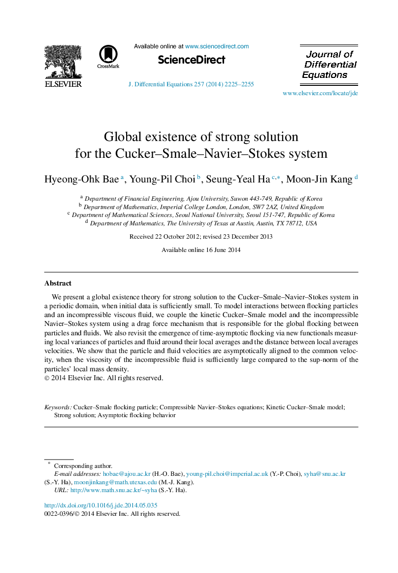 Global existence of strong solution for the Cucker–Smale–Navier–Stokes system