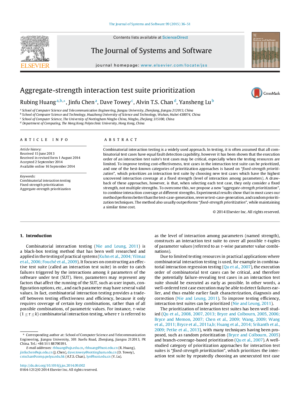 Aggregate-strength interaction test suite prioritization