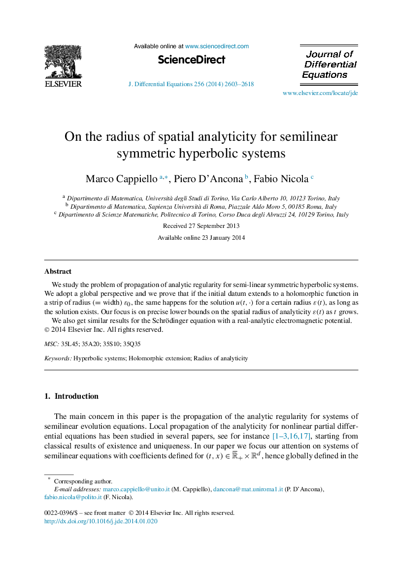 On the radius of spatial analyticity for semilinear symmetric hyperbolic systems