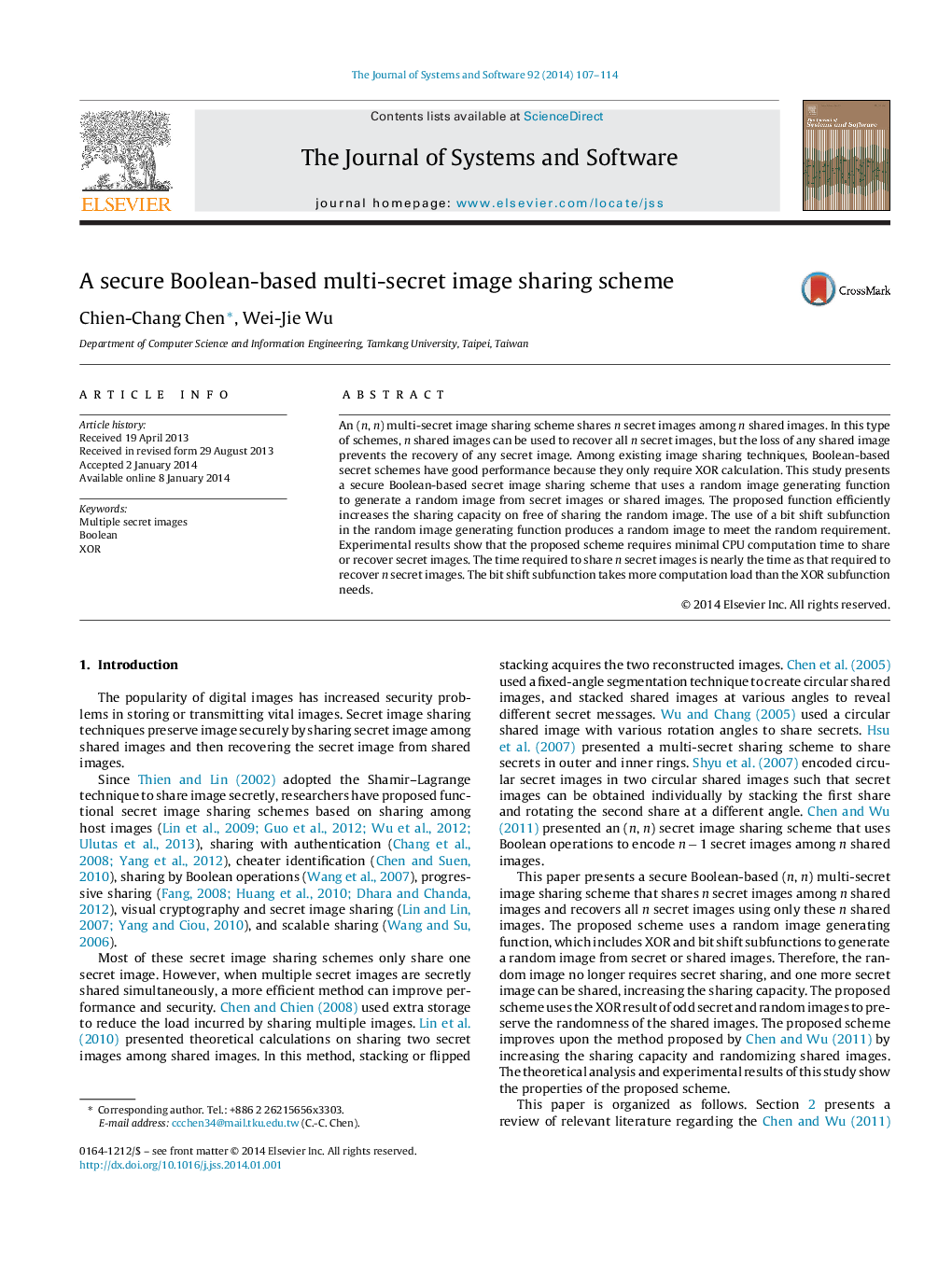 A secure Boolean-based multi-secret image sharing scheme