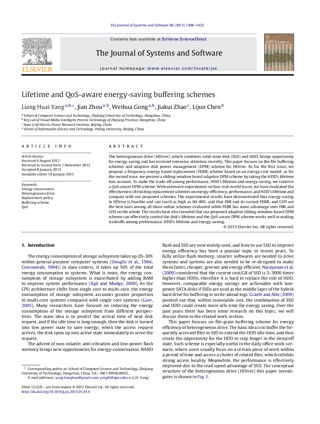 Lifetime and QoS-aware energy-saving buffering schemes