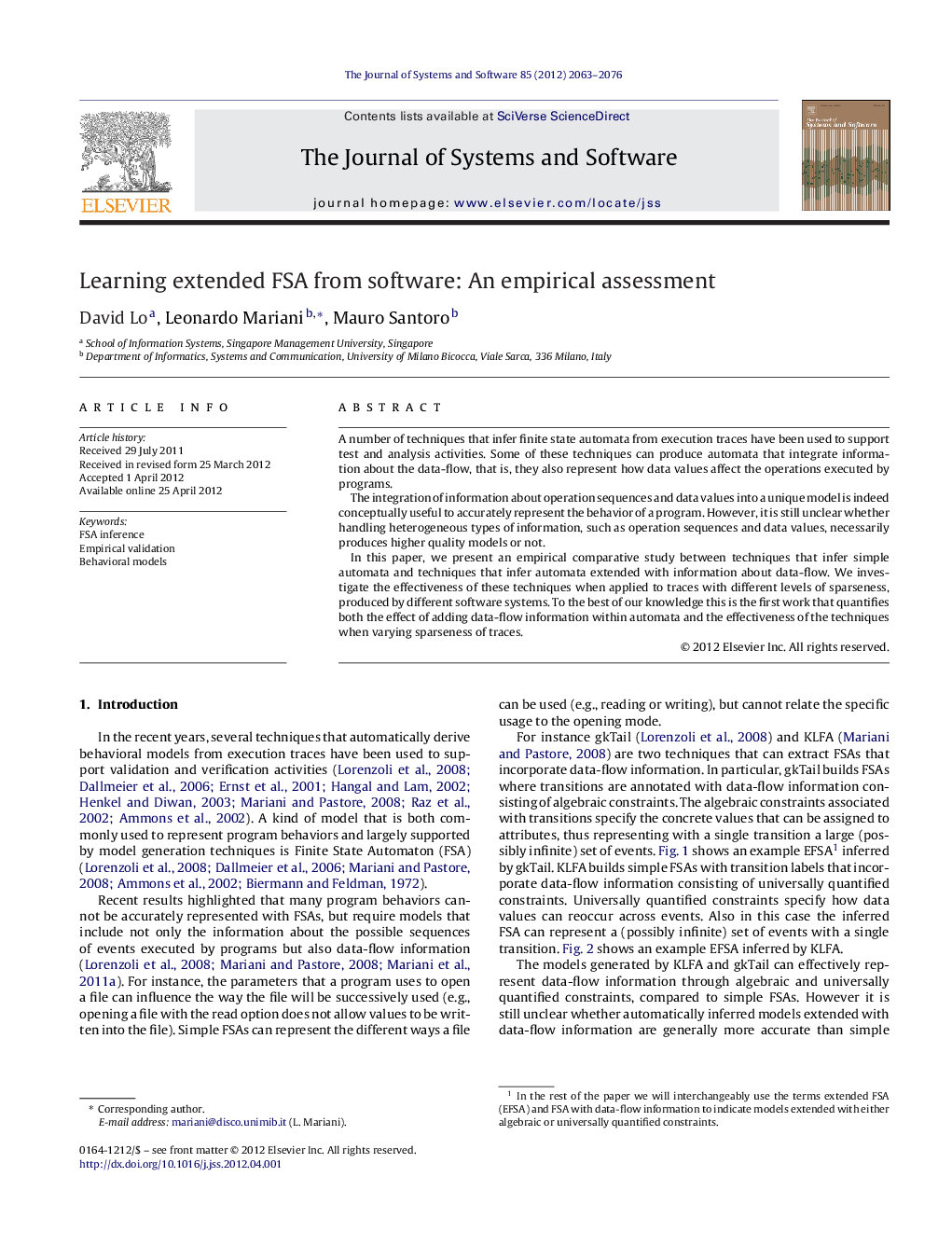 Learning extended FSA from software: An empirical assessment