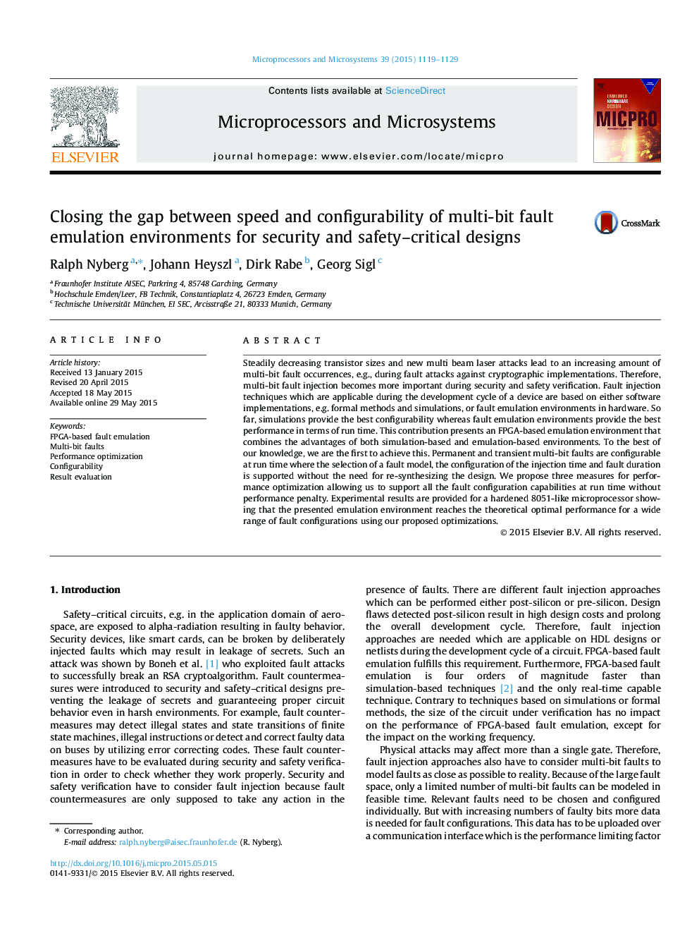 Closing the gap between speed and configurability of multi-bit fault emulation environments for security and safety–critical designs