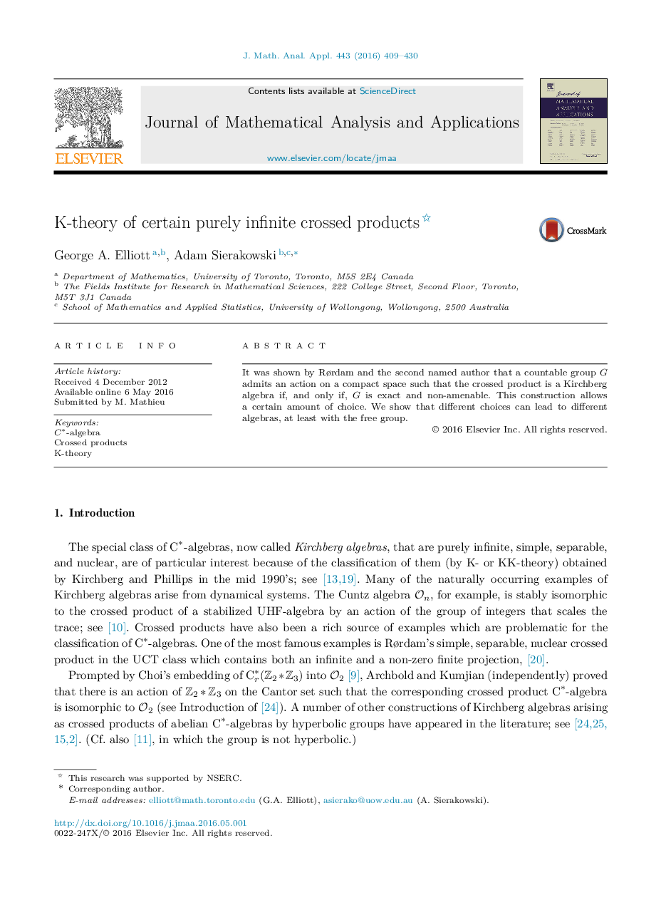 K-theory of certain purely infinite crossed products 