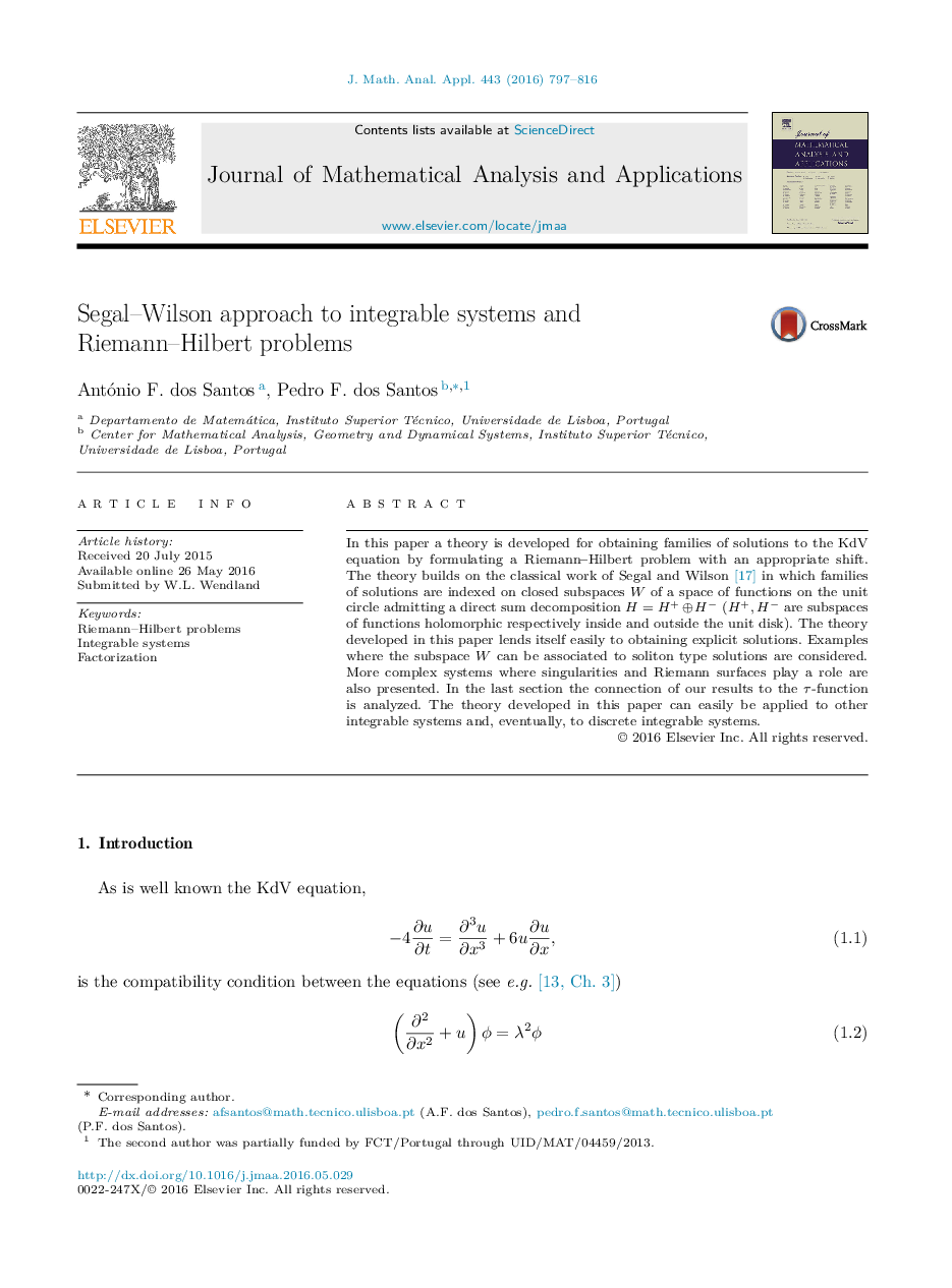 Segal–Wilson approach to integrable systems and Riemann–Hilbert problems