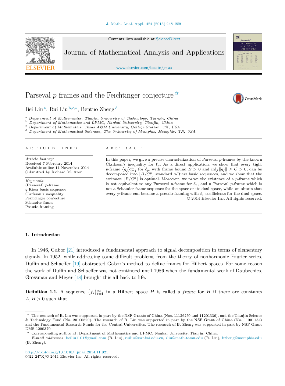 Parseval p-frames and the Feichtinger conjecture 