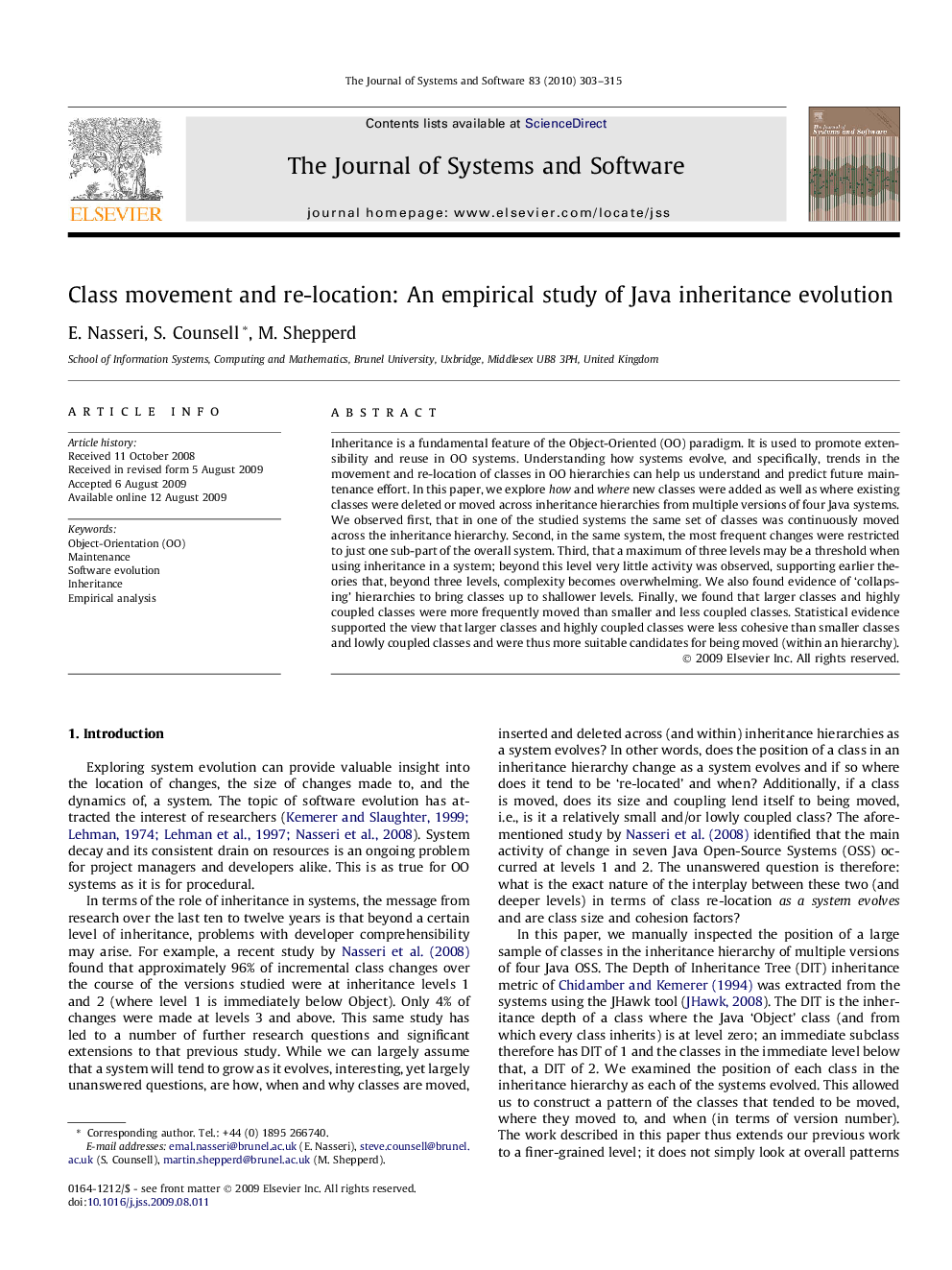 Class movement and re-location: An empirical study of Java inheritance evolution