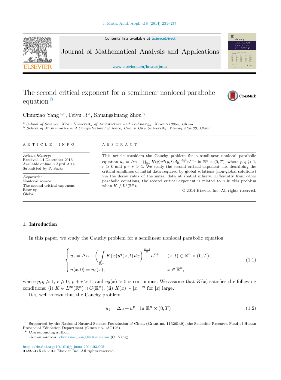 The second critical exponent for a semilinear nonlocal parabolic equation 