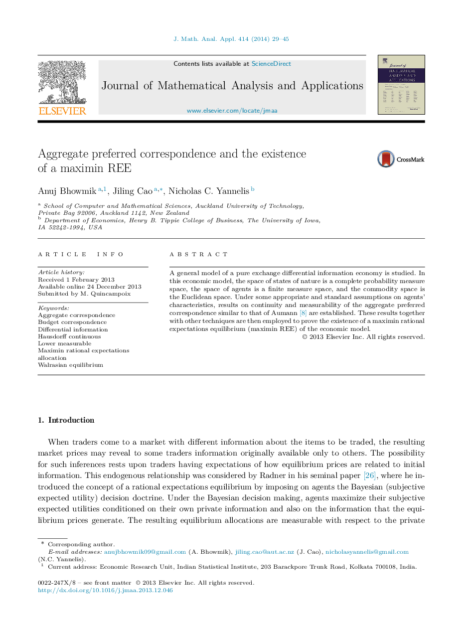 Aggregate preferred correspondence and the existence of a maximin REE