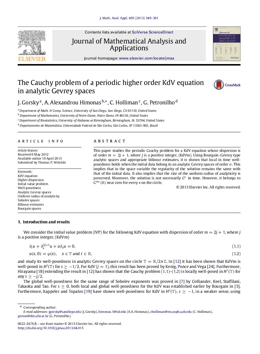 The Cauchy problem of a periodic higher order KdV equation in analytic Gevrey spaces