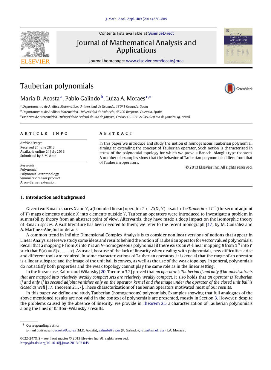 Tauberian polynomials