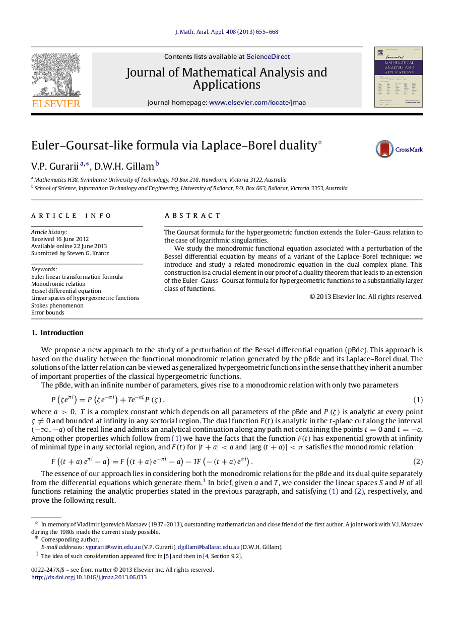 Euler-Goursat-like formula via Laplace-Borel duality