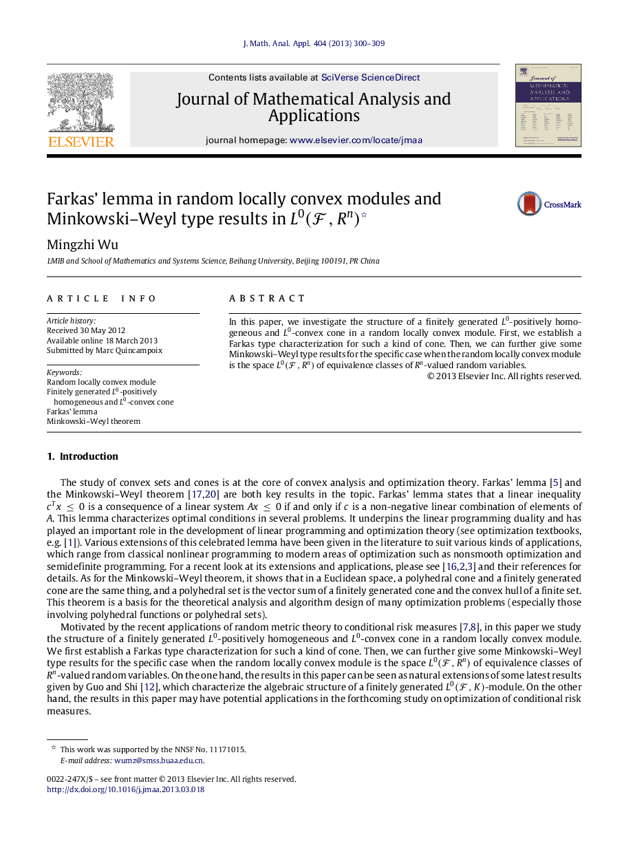 Farkas' lemma in random locally convex modules and Minkowski-Weyl type results in L0(F,Rn)