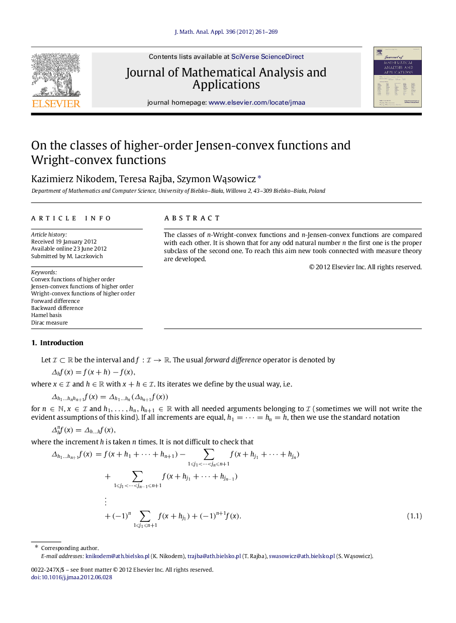 On the classes of higher-order Jensen-convex functions and Wright-convex functions